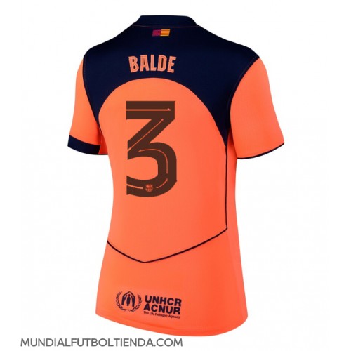 Camiseta Barcelona Alejandro Balde #3 Tercera Equipación Replica 2025-26 para mujer mangas cortas